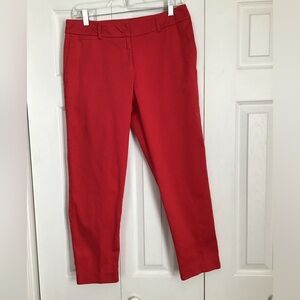 Red Ankle Length Pants 6